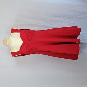 Torrid Plus Size 22 Red Swing Full Skirt Dress Rockabilly